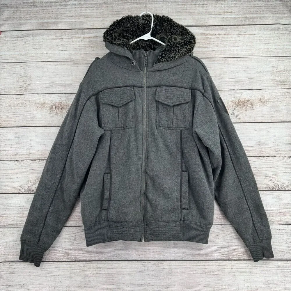 Fox Racing‎ Premium Sherpa Lined Full Zip Jacket Women's Size L Gray